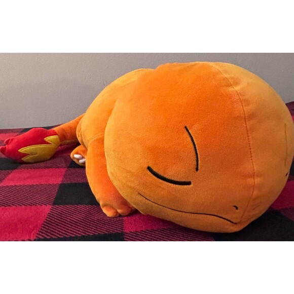 2021 Pokemon Jazwares Sleeping Charmander Large Plush 18" Pillow Soft Cute - Picture 1 of 10